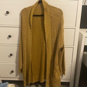 Mustard Colored American Eagle Cardigan